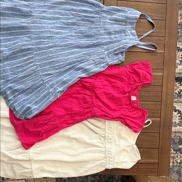 Stylish Kids' Summer Dresses- Blue, Pink, and White - Picture 1 of 7
